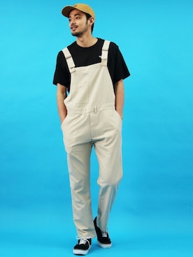 「Beautiful Harmony（ビューティフルハーモニー）のアイテム（オールインワン・サロペット）」を使った、Beautiful Harmonyさん（メンズ・179cm）の春コーディネート