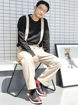 「Beautiful Harmony（ビューティフルハーモニー）のアイテム（オールインワン・サロペット）」を使った、Beautiful Harmonyさん（メンズ・180cm）の秋コーディネート