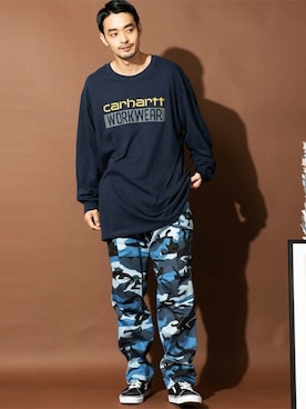 「ROTHCO（ロスコ）のアイテム（パンツ）」を使った、Beautiful Harmonyさん（メンズ・180cm）の冬コーディネート