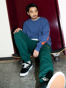 「carhartt」｜「アイテム（スウェットパンツ）」を使った、Beautiful Harmonyさん（メンズ・180cm）の冬コーディネート