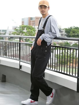 「Beautiful Harmony（ビューティフルハーモニー）のアイテム（オールインワン・サロペット）」を使った、Beautiful Harmonyさん（メンズ・180cm）の冬コーディネート