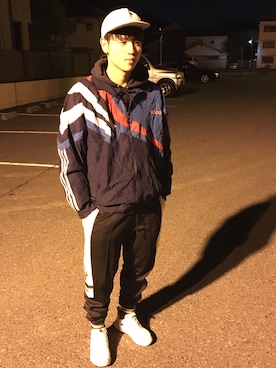 「大学」｜「アイテム（ナイロンジャケット）」を使った、たろうさん（メンズ・180cm）の冬コーディネート