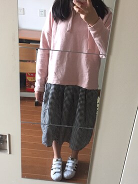 「PULL&BEAR（プルアンドベア）のアイテム（パーカー）」を使った、Mistyさん（レディース・153cm）の春コーディネート