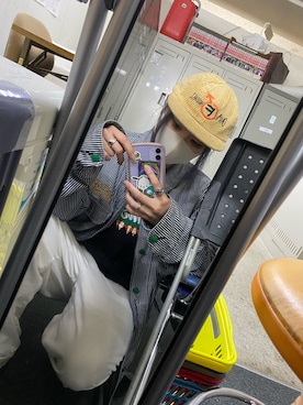 「ROLLING CRADLE（ローリングクレイドル）のアイテム（ジャケット/アウター）」を使った、zuzuzunaさん（レディース・163cm）の春コーディネート