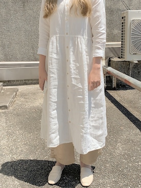「日系休闲」｜「アイテム（ワンピース/ドレス）」を使った、苇さん（レディース・163cm）の春コーディネート