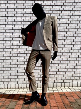 「セットアップ風」｜「アイテム（セットアップ）」を使った、UEMTOさん（メンズ・180cm）の秋コーディネート