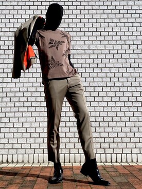 「セットアップ風」｜「アイテム（セットアップ）」を使った、UEMTOさん（メンズ・180cm）の秋コーディネート