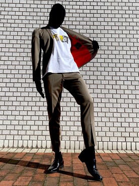 「セットアップ風」｜「アイテム（セットアップ）」を使った、UEMTOさん（メンズ・180cm）の秋コーディネート