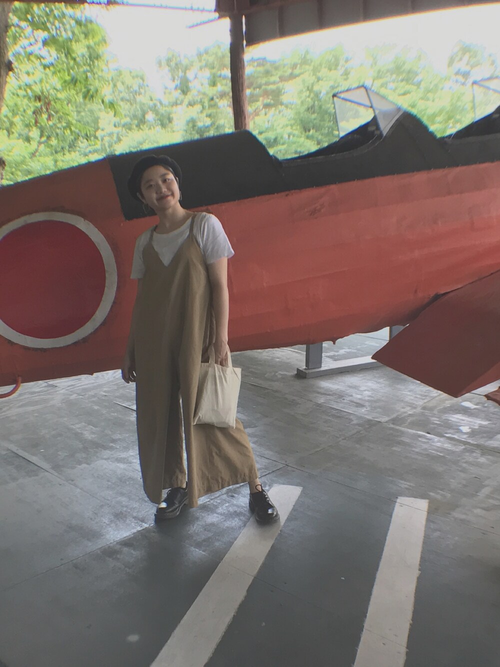 「URBAN RESEARCHのアイテム（ハンチング/ベレー帽、ブラック系）」を使った、masamiさん（レディース・154cm）の夏コーディネートの1枚目の写真