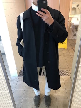 「アイテム（ドレスシューズ、グリーン系）」を使った、シガーさん（メンズ・167cm）の冬コーディネート