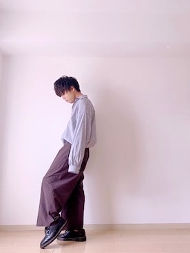 「コロナに負けない」｜「アイテム（その他シューズ）」を使った、しんたろうさん（メンズ・175cm）の春コーディネート