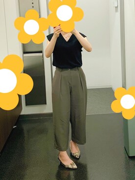 「PLST（プラステ）のアイテム（シューズ）」を使った、kaerutomatoさん（レディース・155cm）の秋コーディネート