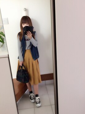 「axes femme（アクシーズファム）のアイテム（ハンドバッグ）」を使った、arielさん（レディース・154cm）の秋コーディネート