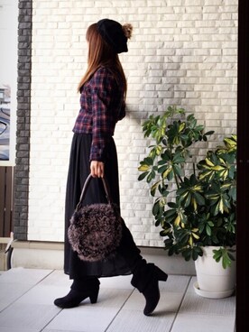 「Banner Barrett（バナーバレット）のアイテム（ジャケット/アウター）」を使った、arielさん（レディース・154cm）の冬コーディネート