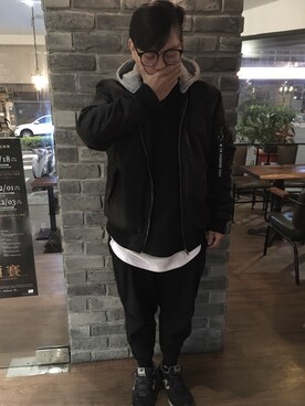 「5（ファイブ）のアイテム（スーツジャケット）」を使った、Ryan Kuoさん（メンズ・162cm）の秋コーディネート