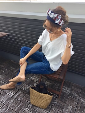 「MICHAEL KORS（マイケルコース）のアイテム」を使った、Ikumi さん（レディース・167cm）の夏コーディネート