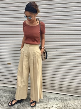 「BEAMS（ビームス）のアイテム（バッグ）」を使った、Ikumi さん（レディース・167cm）の夏コーディネート