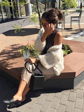 「Re:EDIT（リエディ）のアイテム（バッグ）」を使った、Ikumi さん（レディース・167cm）の秋コーディネート