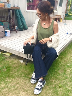 「Re:EDIT（リエディ）のアイテム（バッグ）」を使った、Ikumi さん（レディース・167cm）の秋コーディネート