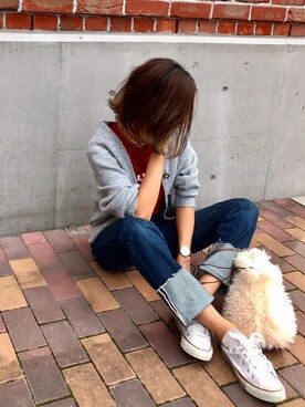 「ivory court（アイボリーコート）のアイテム（ショルダーバッグ）」を使った、Ikumi さん（レディース・167cm）の秋コーディネート