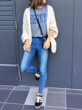 「オールドスクール」｜「アイテム（アナログ腕時計）」を使った、Ikumi さん（レディース・167cm）の秋コーディネート