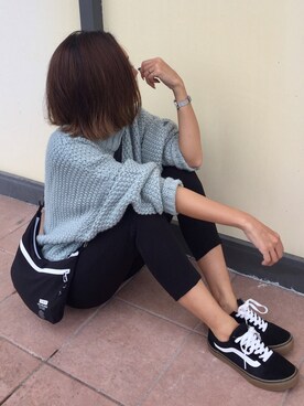 「H&M（エイチ・アンド・エム）のアイテム（ニット/セーター）」を使った、Ikumi さん（レディース・167cm）の秋コーディネート