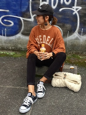 「GYDA（ジェイダ）のアイテム」を使った、Ikumi さん（レディース・167cm）の秋コーディネート