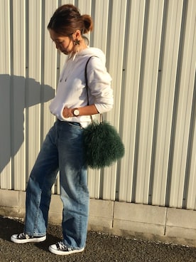 「Ungrid（アングリッド）のアイテム（ショルダーバッグ）」を使った、Ikumi さん（レディース・167cm）の秋コーディネート