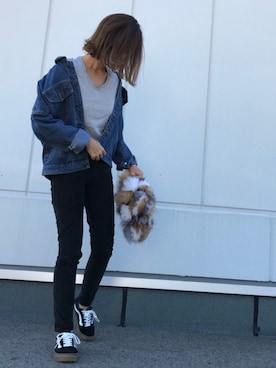 「Ungrid（アングリッド）のアイテム（クラッチバッグ）」を使った、Ikumi さん（レディース・167cm）の秋コーディネート