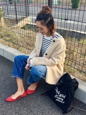 「アイテム（その他アウター）」を使った、Ikumi さん（レディース・167cm）の秋コーディネート