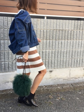 「Pierrot（ピエロ）のアイテム」を使った、Ikumi さん（レディース・167cm）の秋コーディネート