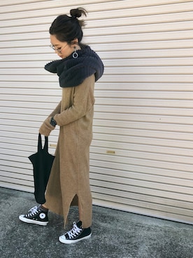 「Sheson（シーズン）のアイテム」を使った、Ikumi さん（レディース・167cm）の冬コーディネート