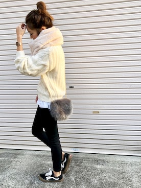 「シンプル」｜「アイテム（アナログ腕時計）」を使った、Ikumi さん（レディース・167cm）の冬コーディネート