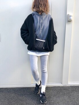 「SpRay（スプレイ）のアイテム（ブルゾン）」を使った、Ikumi さん（レディース・167cm）の冬コーディネート
