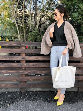 「RED CHOP WORKS（レッドチョップワークス）のアイテム（ジャケット/アウター）」を使った、Ikumi さん（レディース・167cm）の冬コーディネート