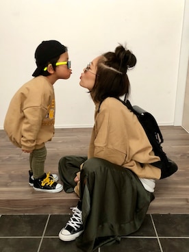 「GLOBAL WORK（グローバルワーク）のアイテム（キャップ）」を使った、Ikumi さん（レディース・167cm）の冬コーディネート