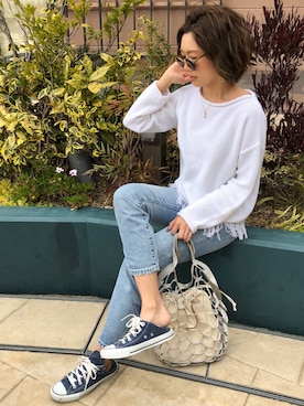 「Vicente（ヴィセンテ）のアイテム」を使った、Ikumi さん（レディース・167cm）の春コーディネート