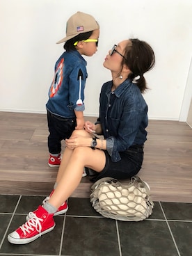 「BREEZE（ブリーズ）のアイテム（帽子）」を使った、Ikumi さん（レディース・167cm）の春コーディネート