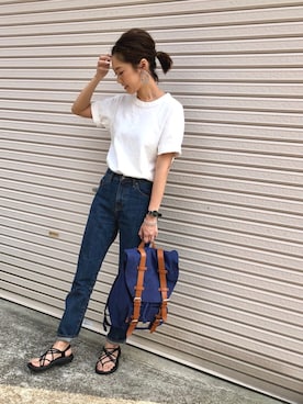 「UNIQLO U」｜Ikumi さん（レディース・167cm）の春コーディネート