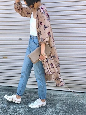 「ハイウエストデニム」｜Ikumi さん（レディース・167cm）の春コーディネート