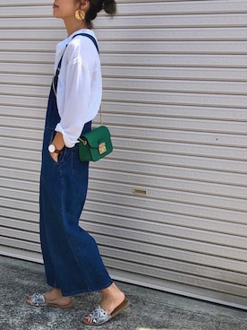 「パイソン柄」｜Ikumi さん（レディース・167cm）の春コーディネート