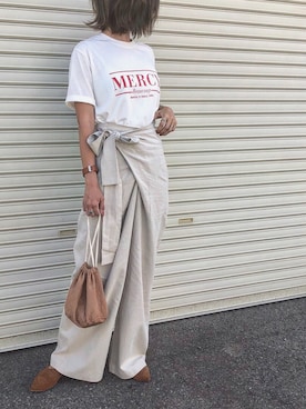 「Ungrid（アングリッド）のアイテム（その他シューズ）」を使った、Ikumi さん（レディース・167cm）の春コーディネート