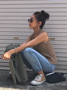 「ROLLA'S（ローラス）のアイテム」を使った、Ikumi さん（レディース・167cm）の春コーディネート