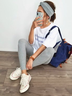 「リブレギンス」｜Ikumi さん（レディース・167cm）の春コーディネート