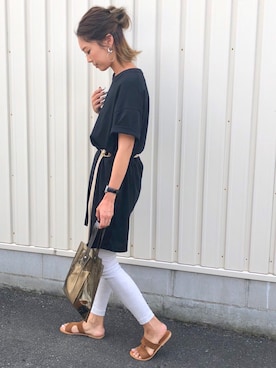 「Lagoon（ラグーン）のアイテム」を使った、Ikumi さん（レディース・167cm）の夏コーディネート