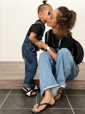 「UNIQLO（ユニクロ）のクルーネックT（半袖）（Tシャツ/カットソー）」を使った、Ikumi さん（レディース・167cm）の夏コーディネート