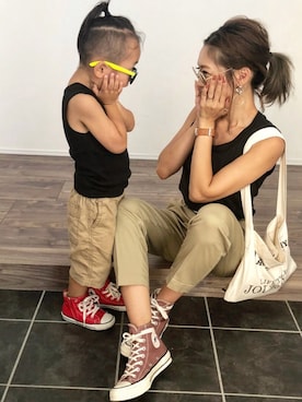 「harmonie（アルモニ）のアイテム」を使った、Ikumi さん（レディース・167cm）の夏コーディネート