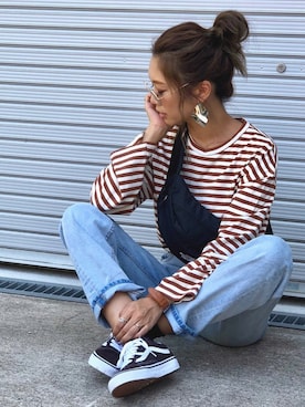 「THE NORTH FACE（ザノースフェイス）のアイテム（ボディバッグ/ウエストポーチ）」を使った、Ikumi さん（レディース・167cm）の秋コーディネート