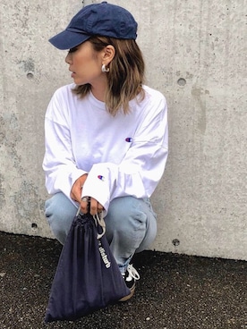 「キャップ女子」｜Ikumi さん（レディース・167cm）の秋コーディネート