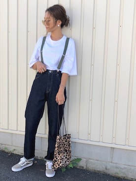 「DHOLIC（ディーホリック）のアイテム（トートバッグ）」を使った、Ikumi さん（レディース・167cm）の秋コーディネート